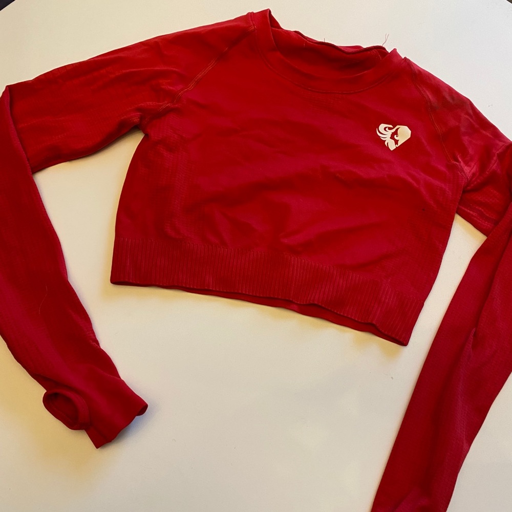 Seamless long sleeve crop top